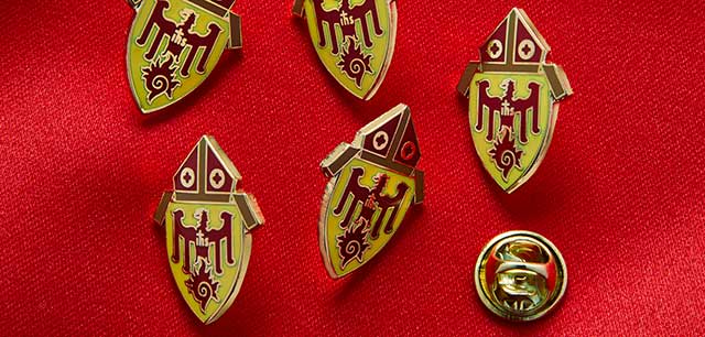Archdiocese of Chicago coat of arms lapel pin